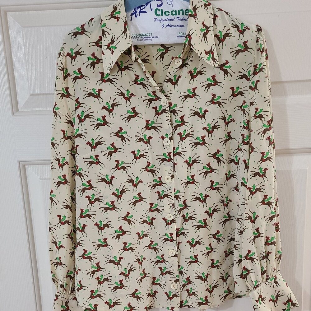 LK Bennett Equestrian Silk Top